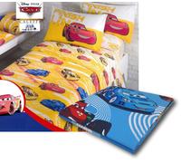 Copriletto singolo una piazza e mezza estivo cotone Caleffi Mickey Minnie Cars