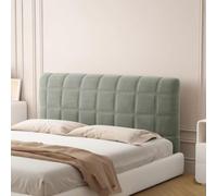 Copriletto Testiera Elastico Universale Imbottito in Velluto - Anti-Graffio per Gatti, Facile da Installare - Adatto per Letti Singoli, Matrimoniali e Piazza e Mezza(Dark Gray,160cm(63in))