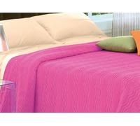 Copriletto Tinta Unita In Morbidissima Ciniglia A Onde 100% Cotone Vari Colori