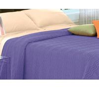 Copriletto Tinta Unita In Morbidissima Ciniglia A Onde 100% Cotone Vari Colori