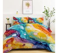 copriletto Trapuntato Color blocking astratto tie-dye Primaverile, Microfibra Stampata 200x200 Leggero, Anallergico,Trapunta Invernale,Piumone Trapunta Colore