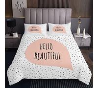 Copriletto trapuntato con motivo a pois motivo geometrico per bambini ragazzi ragazze semplice e moderno set di trapunta con stampa a pois neri 2 pezzi170X230cm