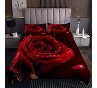 Copriletto trapuntato floreale per ragazze con rose romantico copriletto ragazzi e donne adorabile set di trapunta 3D Vivid Rose Decor trapuntato camera 3 pezzi240x220cm