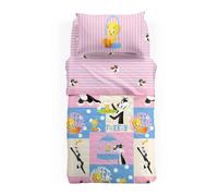 Copriletto trapuntato in cotone Caleffi I Love Tweety