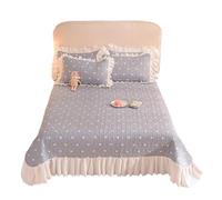 Copriletto Trapuntato Matrimoniale Set copriletto trapuntato stampato addensato in cotone sandwich queen size Lenzuolo singolo matrimoniale(Color12,270 * 245cm 3 pcs set)