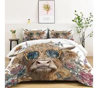 copriletto Trapuntato Occhiali da sole con stampa leopardata Primaverile, Microfibra Stampata 240x220 Leggero, Anallergico,Trapunta Invernale,Piumone Trapunta Marrone