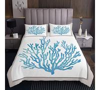 Copriletto trapuntato per bambini motivo oceano corallo trapuntato copriletto trapuntato a tema marino per bambini ragazzi ragazze creature marine trapuntato260x240cm