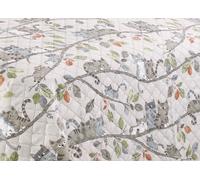 Copriletto Trapuntato Quilt Estivo Piumino 100gr/mq Disegno Pinsonic Gatti Famil