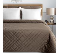 Eurofirany Copriletto Trapuntato RIA6 in Velluto Matrimoniale Marrone 200x220 cm