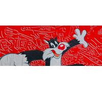 COPRILETTO TRAPUNTATO SINGOLO 100GR/MQ MICROFIBRA LOONEY TUNES GATTO SILVESTRO