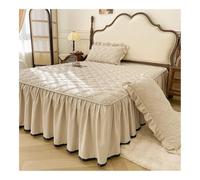 Copriletto trapuntato spesso con volant, copriletto con balze, copriletto, coprimaterasso per letto singolo/matrimoniale/king size, biancheria da letto (senza federa)(Qianka, singolo 120 x 200 cm, 1