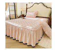 Copriletto trapuntato spesso, con volant, per letto singolo/matrimoniale/king size, senza federa (Meiguifen, singolo 120 x 200 cm, 1 pezzo)