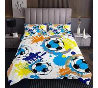 Copriletto trapuntato sportivo con stampa ad acquerello per bambini e ragazzi con palloni da calcio set di trapunta per la collezione di camere da letto 2 pezzi taglia singola170X230cm