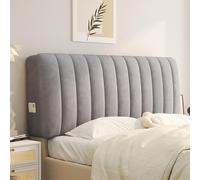 Copriletto trapuntato universale in morbido velluto per letto matrimoniale o una piazza e mezza, imbottito, colore grigio, 180 cm, elegante accessorio per la biancheria da letto
