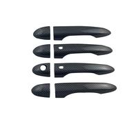 Coprimaniglia per portiera in carbonio ABS, stile pasta, compatibile con Maserati Levante 2016 2017 2018/Ghibli 2014-2018/Quattroporte(2 Smart hole carbon)