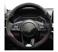 Coprimanubrio Auto Coprivolante Auto In Morbida Pelle Scamosciata Cucito A Mano Per Kia K5 Per Optima Per Cee'd Per Ceed 2019 Per Forte Per Cerato (AU) 2018-2019 Coprivolante(Red Thread)