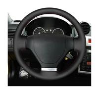 Coprimanubrio Auto Per Hyundai Coupe Per Tiburon 2002 2003 2004 2005 2006 2007 Coprivolante Per Auto Nero Vera Pelle Fai Da Te; Cucito A Mano Coprivolante(Light Blue Thread)