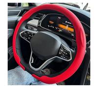 Coprimanubrio Coprivolante Per Auto Tipo D | Dimensioni Dello Sterzo 36-38 Cm Accessorio Universale Per Auto In Pelle Traspirante Antiscivolo(Rosso)