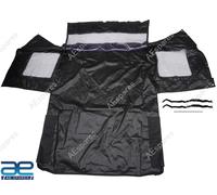 Coprimassa Tetto Soft Top In Tela Nero Per Suzuki Samurai 1986-1994 1 Pezzo