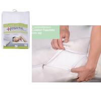 COPRIMATERASSO 100% COTONE FASCIATO con ANGOLI e SACCO con ZIP- CopriCUSCINO ZIP