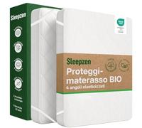 Coprimaterasso 70x140 cm in Cotone Biologico - Certificato Oeko-TEX®, 100% cotone naturale in pile sano e silenzioso - non impermeabile - Made in EU - Angoli Elastici