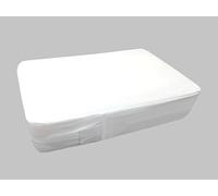 Coprimaterasso a prova di cimici da letto, con cerniera, anti acaro, traspirante, protezione totale del materasso (king 152,4 x 203,2 cm + 20,3 cm di profondità), bianco