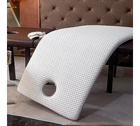 Coprimaterasso antiscivolo in memory foam con foro per il respiro, per salone di bellezza, letto spa, bianco, 80 x 190 cm, 5 cm