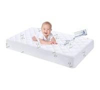 Coprimaterasso Bambù Neonati Impermeabile Trapuntato Lettino Culla 60x120 Cm Antiacaro Micro Traspirante Silenzioso Barriera Liquidi Angoli Elasticizzati SalvaPipi Bambino - Bambù - 2 Pezzi