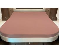 Coprimaterasso bettwaren-shop per letto matrimoniale con angoli arrotondati colore rosa antico