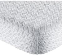 Coprimaterasso confort Spugna Matrimoniale, cm 180x200+30, maxi Proteggi Materasso Elastico con Angoli (BIANCO, MATRIMONIALE 180X200X27 MAXI)