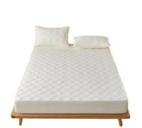 Coprimaterasso Coprimaterasso Impermeabile Imbottito in Cotone Ispessito, Lenzuolo con Angoli(White,200x220x30cm)