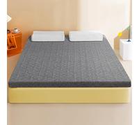 Coprimaterasso da Letto, Coprimaterasso in Memory Foam Quee Size, 4/8cm Coprimaterasso in Schiuma A Ripetizione Lenta TWI, Coprimaterasso da Letto Semirigido con Rivestiment, White 4cm, Twin/90x200cm