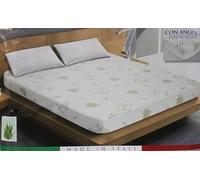 Coprimaterasso Elasticizzato con Aloe Vera, Letto Anallergico e Confortevole, Dotato di Angoli Adatti a Letti, Realizzato in Italia, Ideale per Garantire Comfort e Igiene Superiore- Una Piazza e Mezza