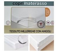 Coprimaterasso Fasciato rigato Sanbed matrimoniale singolo 1 piazza e 1/2 angoli