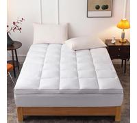 Coprimaterasso full size, extra spesso, con tasca profonda con imbottitura in fibra a spirale 7D traspirante