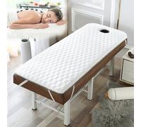 Coprimaterasso imbottito con schiuma ad alta densità, foro per il respiro del viso e cuscino per letto con ciglia, spessore 6 cm, 70 x 180 cm, materasso per letto spa