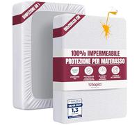Utopia Bedding Coprimaterasso Matrimoniale Impermeabile 180 x 200 x 30 cm, Certificato OEKO-TEX, Proteggi Materasso, Traspirante, Lavabile, Stile Montato Tutto Intorno Elastico