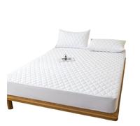 Coprimaterasso impermeabile in cotone, coprimaterasso, sostitutivo for letto, singolo, matrimoniale, lenzuola multi-size (senza federa) Per Materasso(White,200x200x30cm)