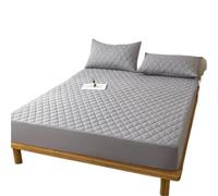 Coprimaterasso impermeabile in cotone, coprimaterasso, sostitutivo for letto, singolo, matrimoniale, lenzuola multi-size (senza federa) Per Materasso(Gray,King 193x203x36cm)
