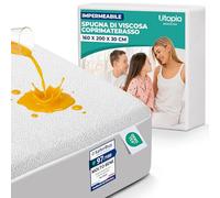 Coprimaterasso Impermeabile in Spugna di Viscosa 160 x 200 x 30 cm