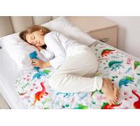 Coprimaterasso impermeabile per addestramento al vasino, per bambini, per addestramento al WC, a 3 strati, antiscivolo, lavabile, assorbe fino a 2000 ml, 88,9 x 83,8 cm, dinosauro
