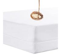 Coprimaterasso impermeabile per letto matrimoniale, con cerniera, completamente chiusa, protezione su 6 lati, con cerniera, morbido, lavabile, traspirante, profondità 30 cm (matrimoniale piccolo 120 x