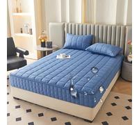 Coprimaterasso impermeabile per letto queen size, 200 x 220 x 25 cm, morbido tessuto spazzolato, con cerniera, protezione su sei lati, comodo lenzuolo con angoli, resistente