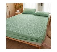 Coprimaterasso impermeabile regolabile Lenzuola con angoli coprimaterasso elastico (non inclusa la federa) Per Materasso(Light Green,120x200x28cm)