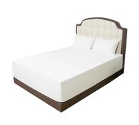 Coprimaterasso impermeabile traspirante Queen Size con angoli elastici 180 x 210 x 48 cm bianco ideale per coppie durevole morbido e facile da pulire