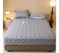 Coprimaterasso in 100% cotone con cerniera, 200 x 220 + 25 cm, impermeabile, antipolvere, per letto matrimoniale/singolo, ideale per camera da letto e dormitorio
