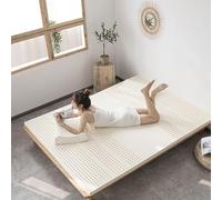 Coprimaterasso in 100% lattice naturale, spessore 10,2 cm, morbido, portatile, per alleviare la pressione, ecologico, per letto matrimoniale, 200 x 220 cm