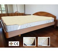 COPRIMATERASSO IN 100% PURA LANA MERINOS Coperta Piazza e mezza con Elastici