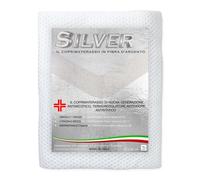 COPRIMATERASSO in fibra D'ARGENTO SILVER Made in Italy
