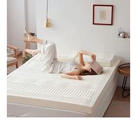 Coprimaterasso in lattice naturale al 100%, misura media, per letto matrimoniale, spessore 5 cm, ideale per divano letto, caravan, materasso rigido, 200 x 220 cm, comodo miglioramento del sonno